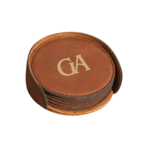 Custom Leather Coaster Set